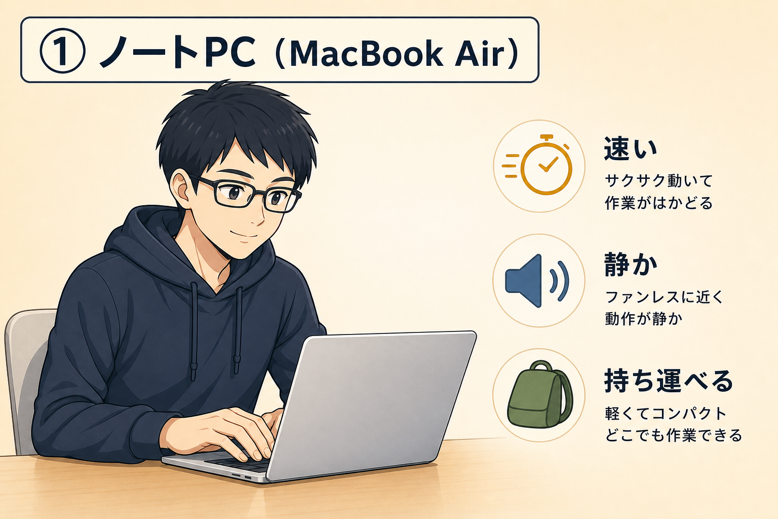ノートPC(MacBook Air)