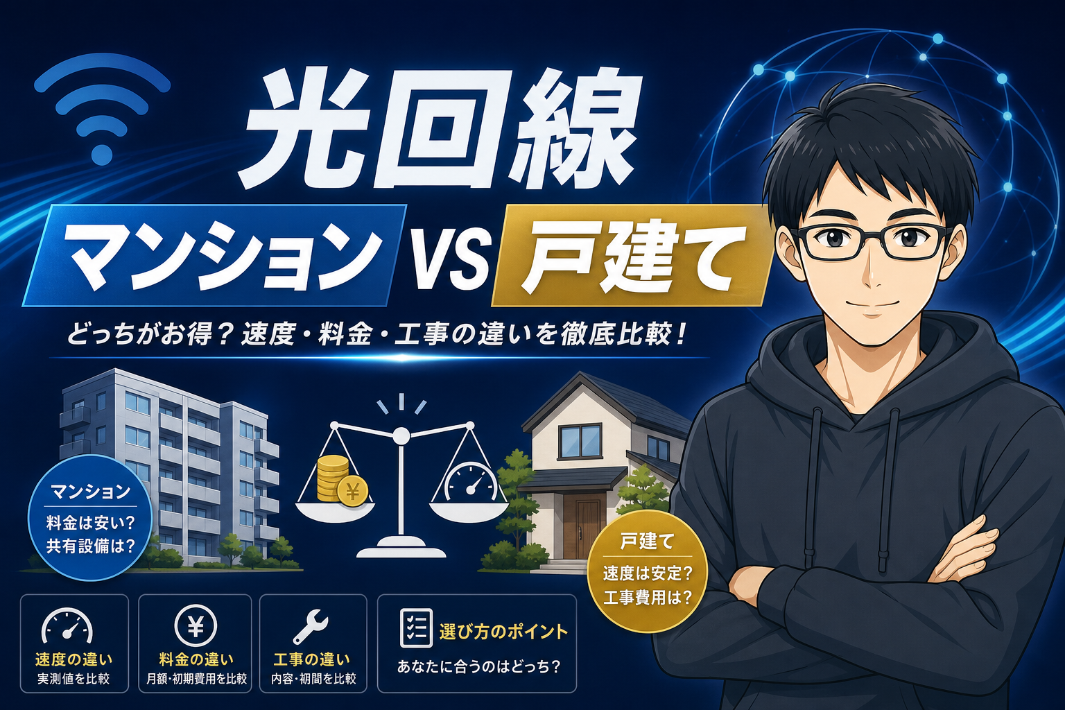 光回線マンションvs戸建て