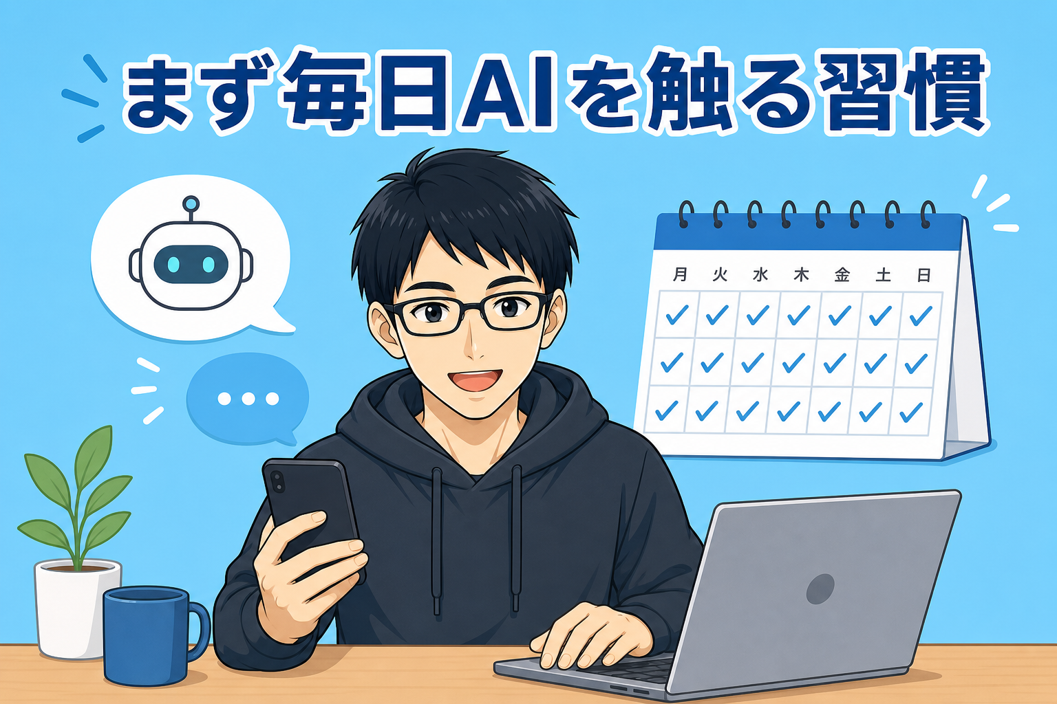 まず毎日AIを触る習慣を作る