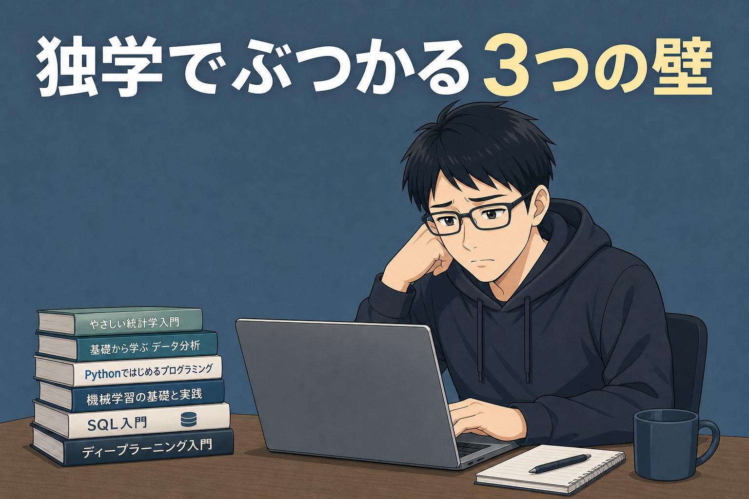 独学でぶつかる3つの壁