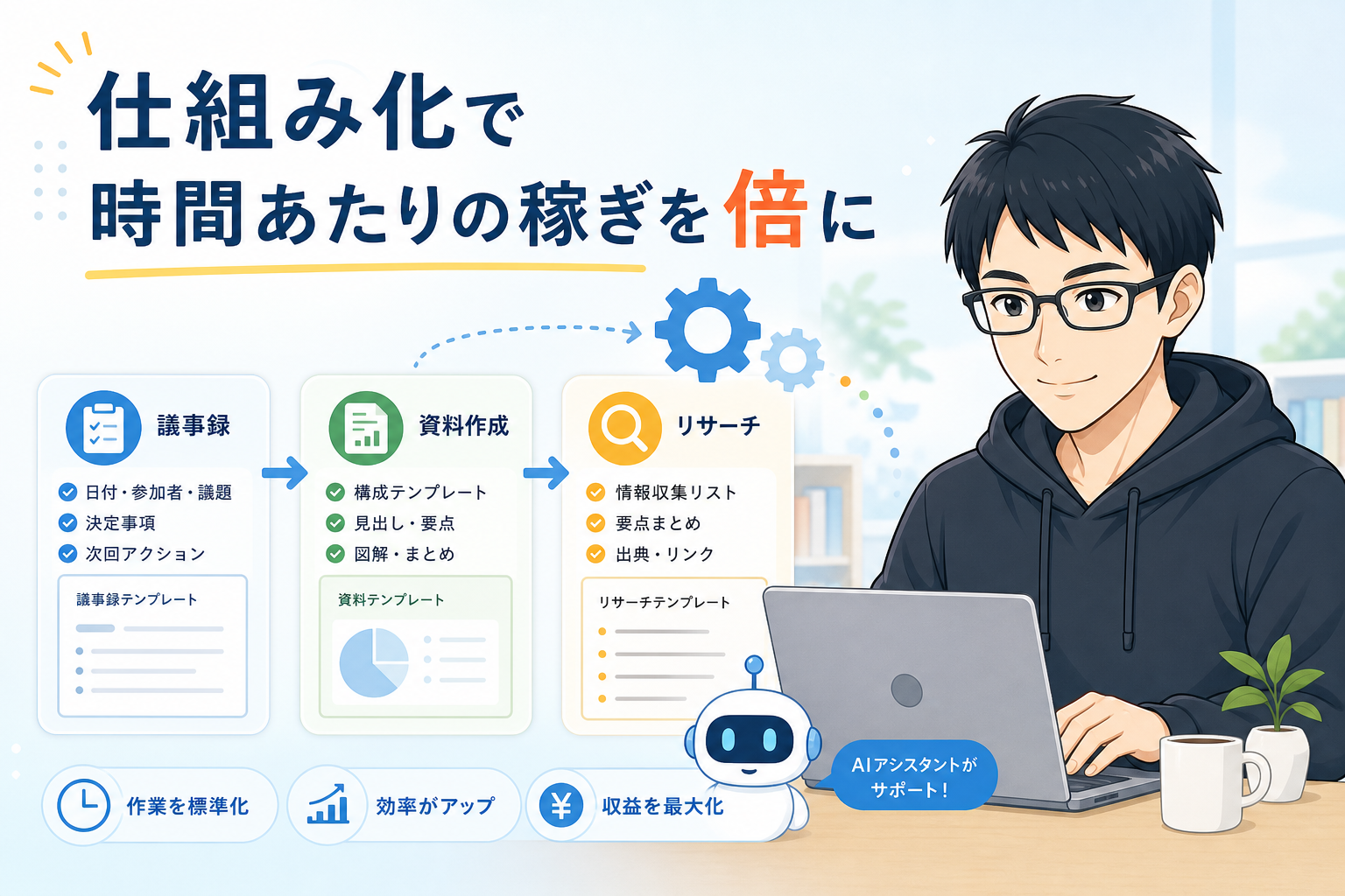 作業をテンプレート化して仕組み化するケン