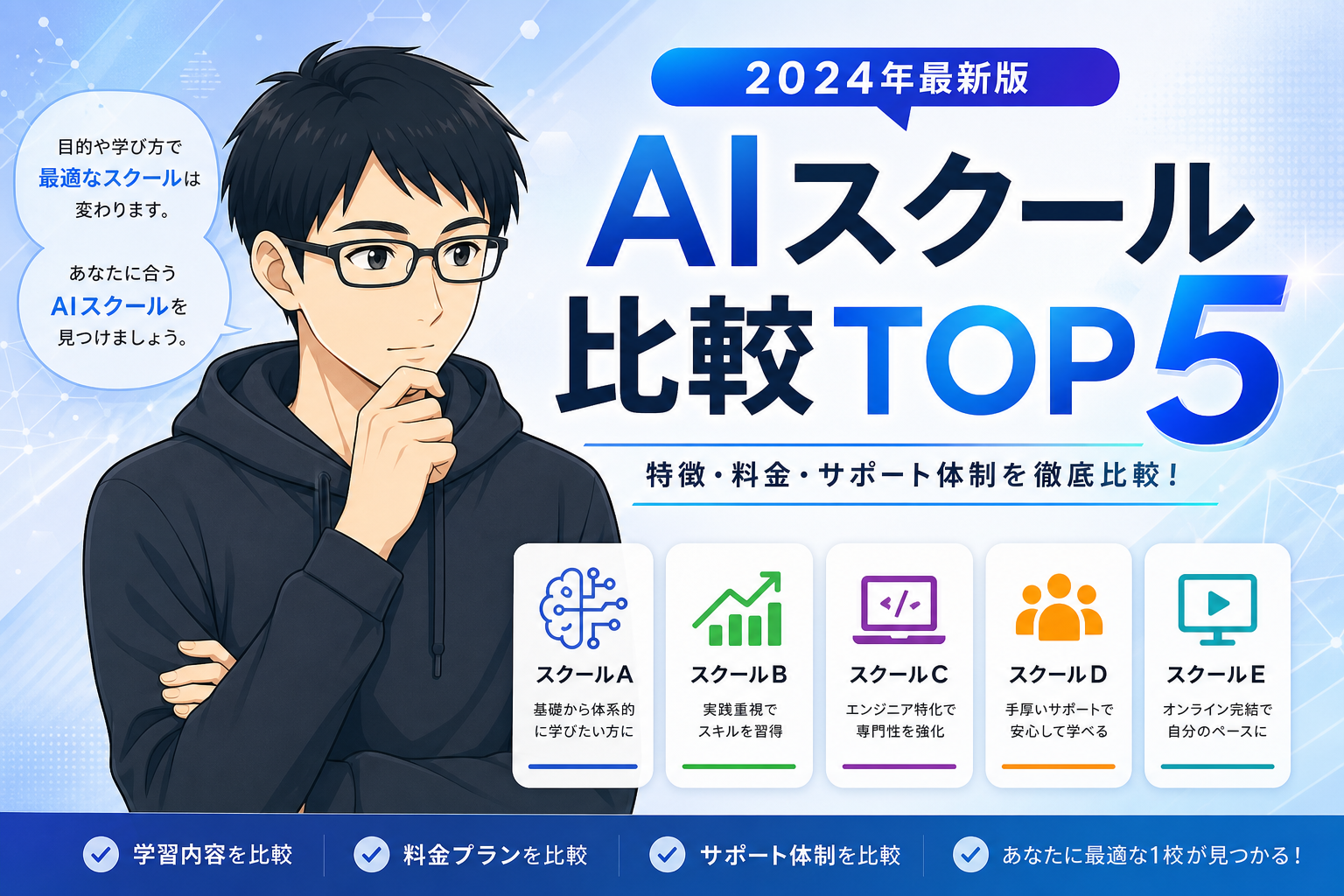 AIスクール比較TOP5 アイキャッチ
