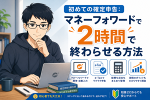 確定申告マネーフォワード2時間 アイキャッチ