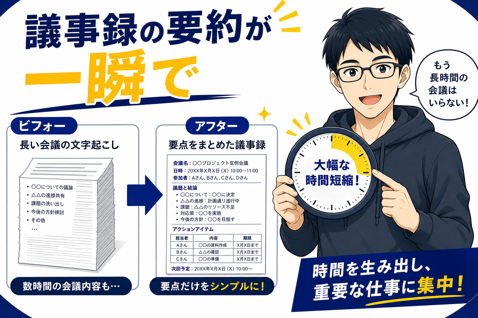 議事録の要約を時短するケン