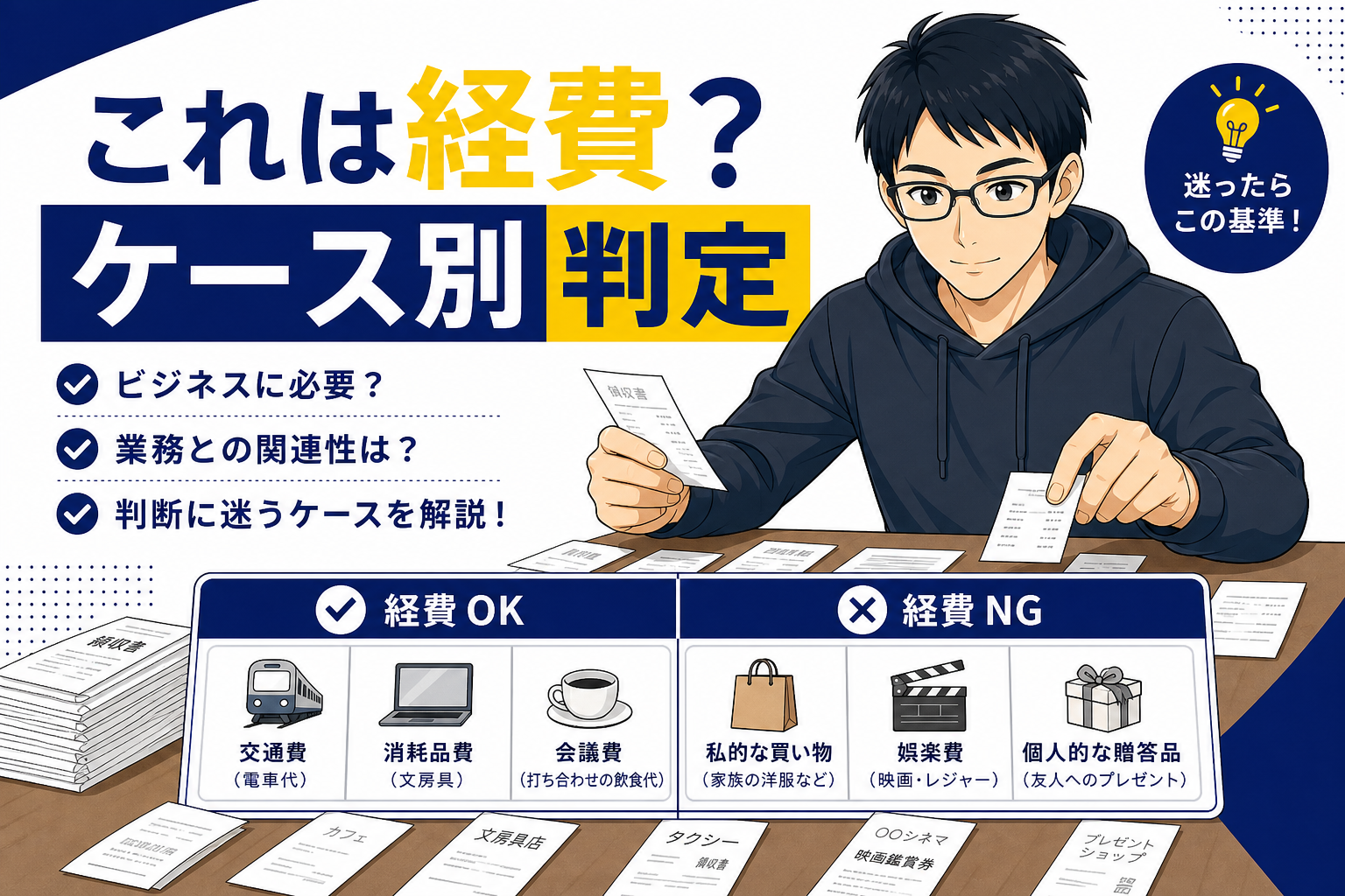 これは経費かケース別に判定するケン