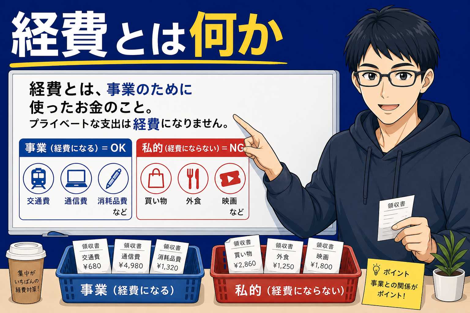 経費とは何かの基本ルールを説明するケン