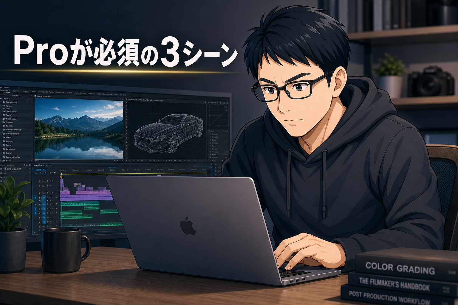 高性能なMacBook Proで動画編集をするケン