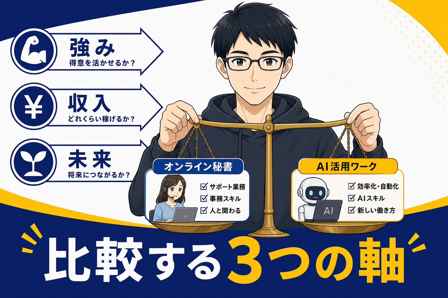 3つの軸で比較するケン