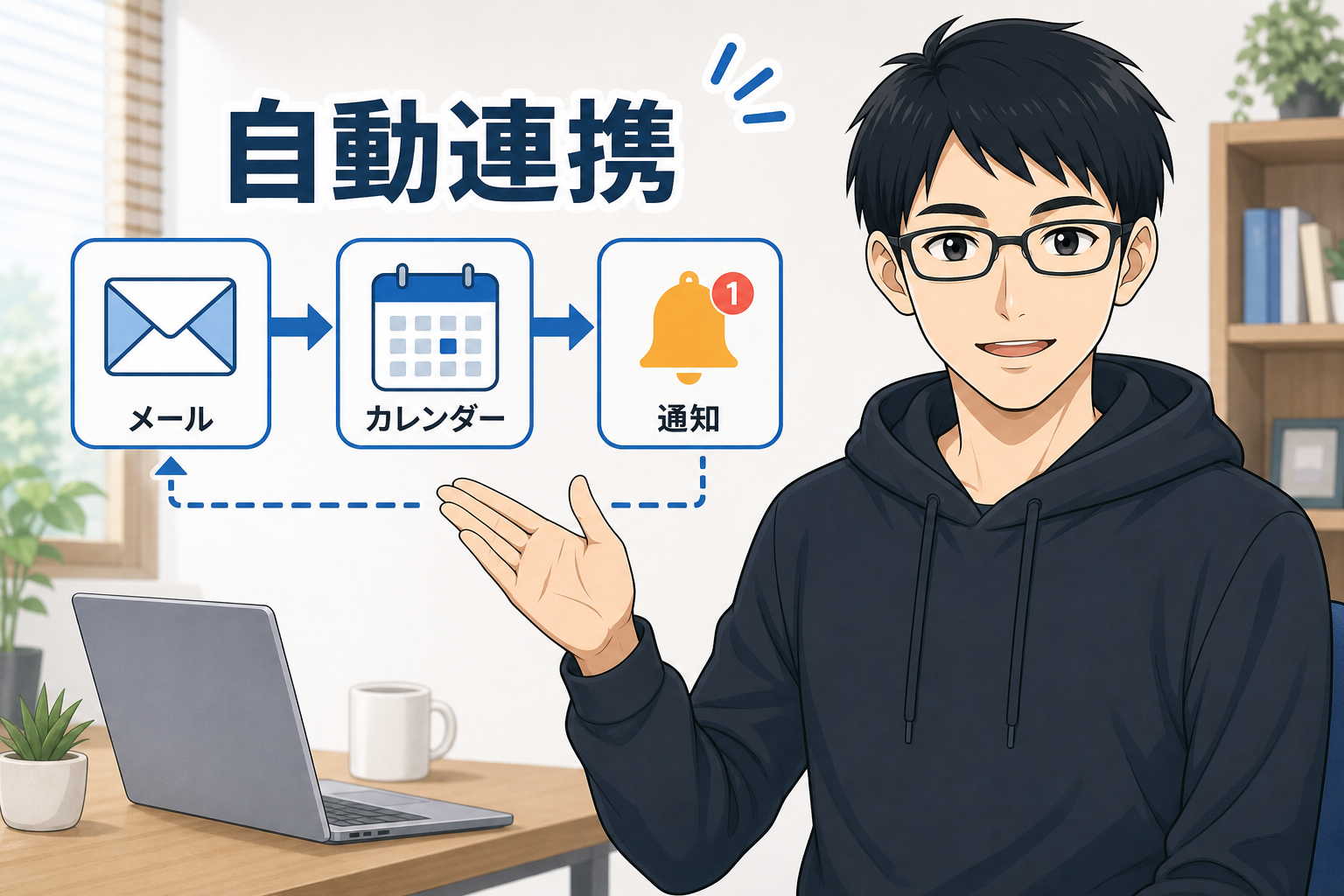 複数のWebサービスを自動連携させる仕組みを説明するケン