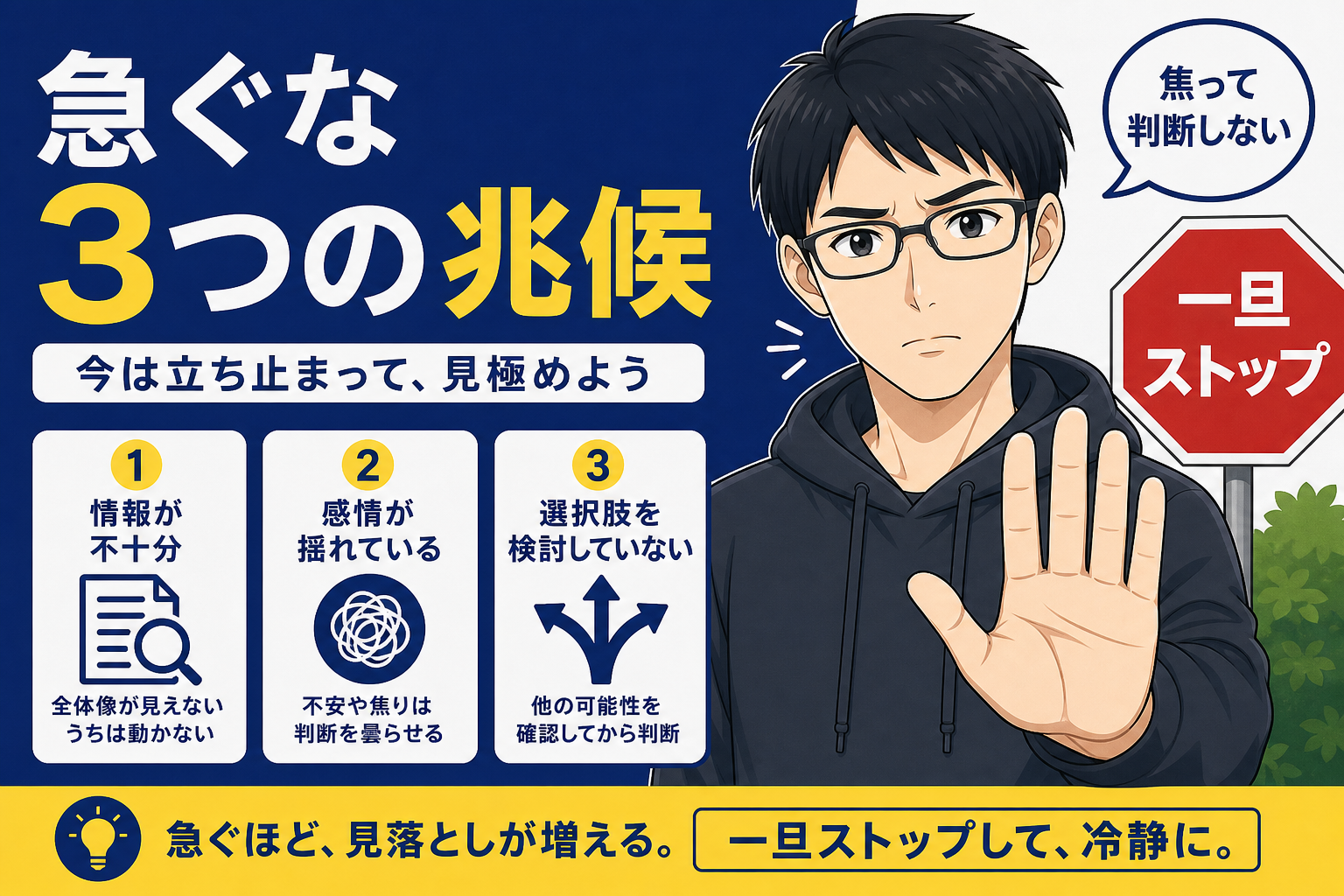 独立を急ぐべきでないシグナル3つを警告するケン