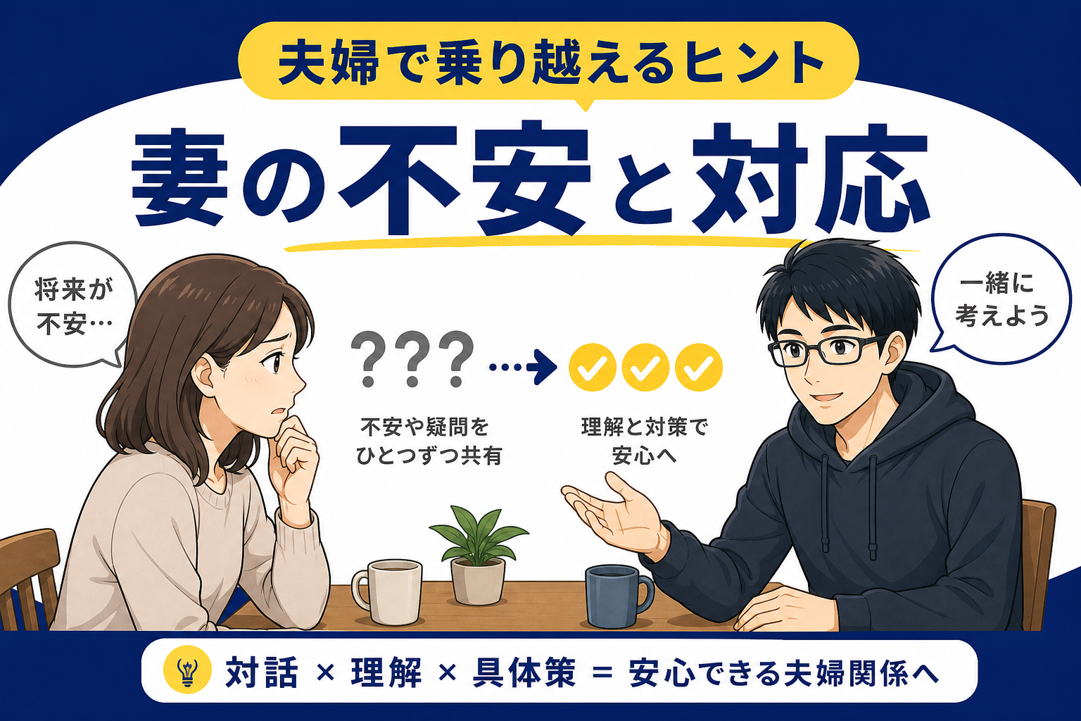 妻の3つの不安と私の対応を説明するケン