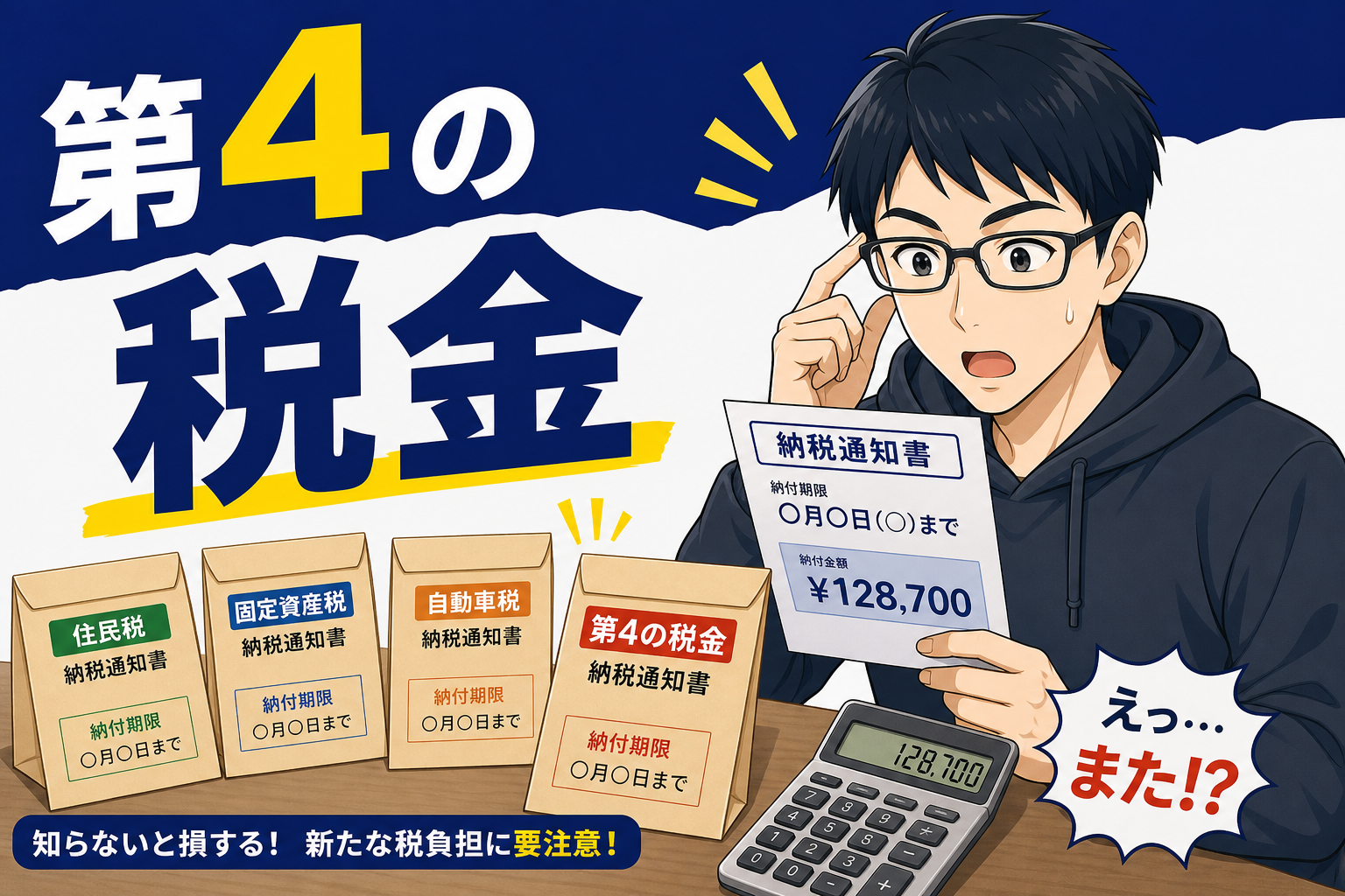 個人事業税という第4の税金を説明するケン