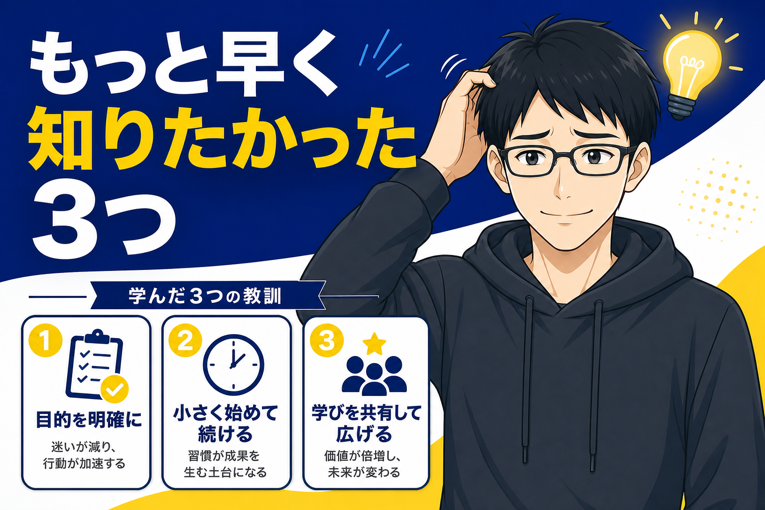 もっと早く知りたかった3つを振り返るケン