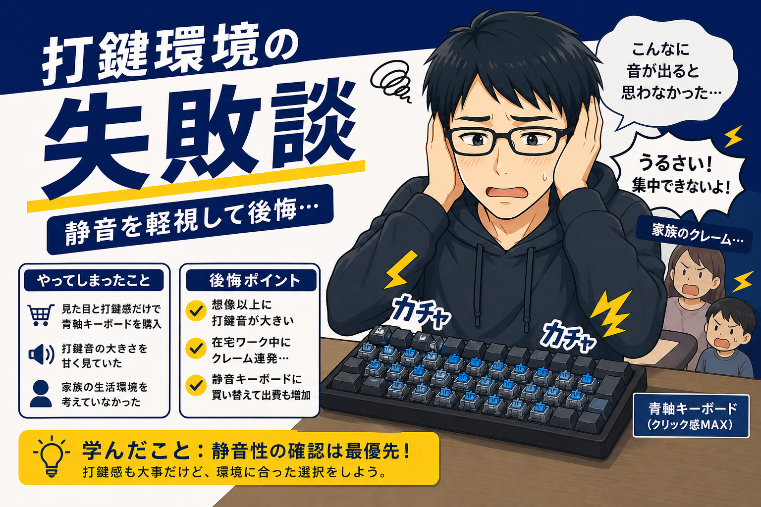 打鍵環境でやらかした失敗談を語るケン