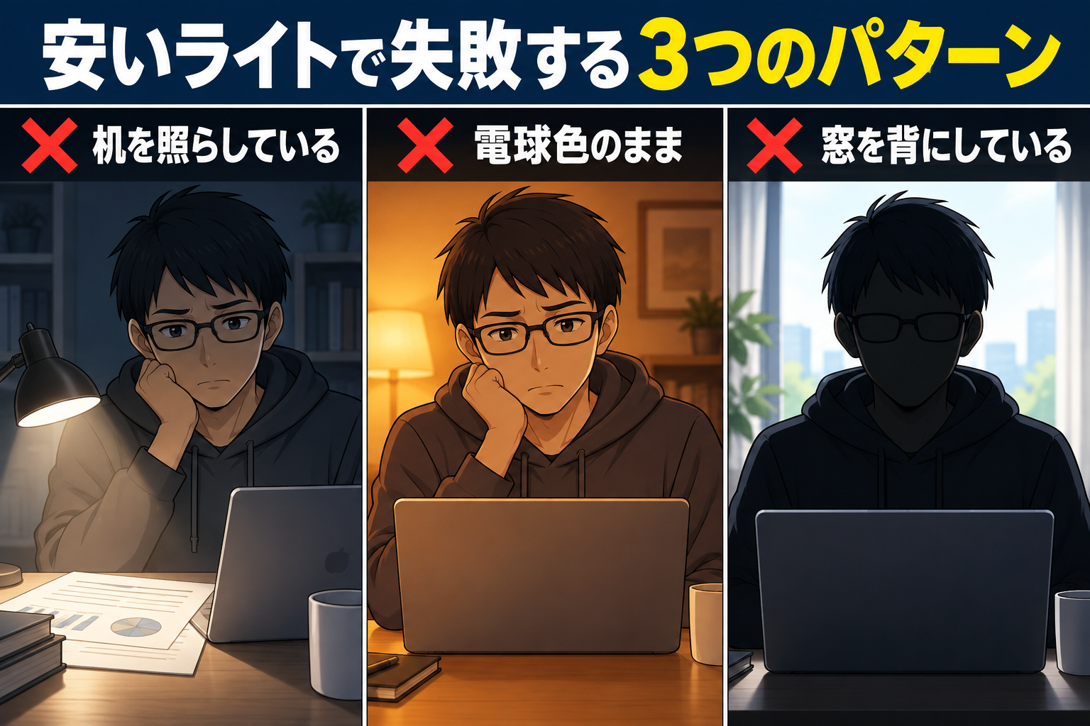 安いライトで失敗する3つのパターン