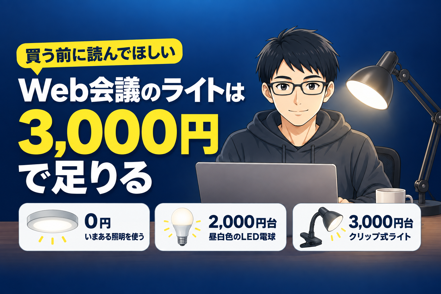 Web会議のライトは3,000円で足りる